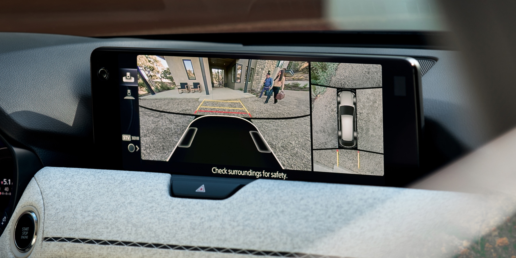 2026 Mazda CX-90 Safety – 360º View Monitor with See-Through View 2026 Mazda CX-90 Safety – 360º View Monitor with See-Through View